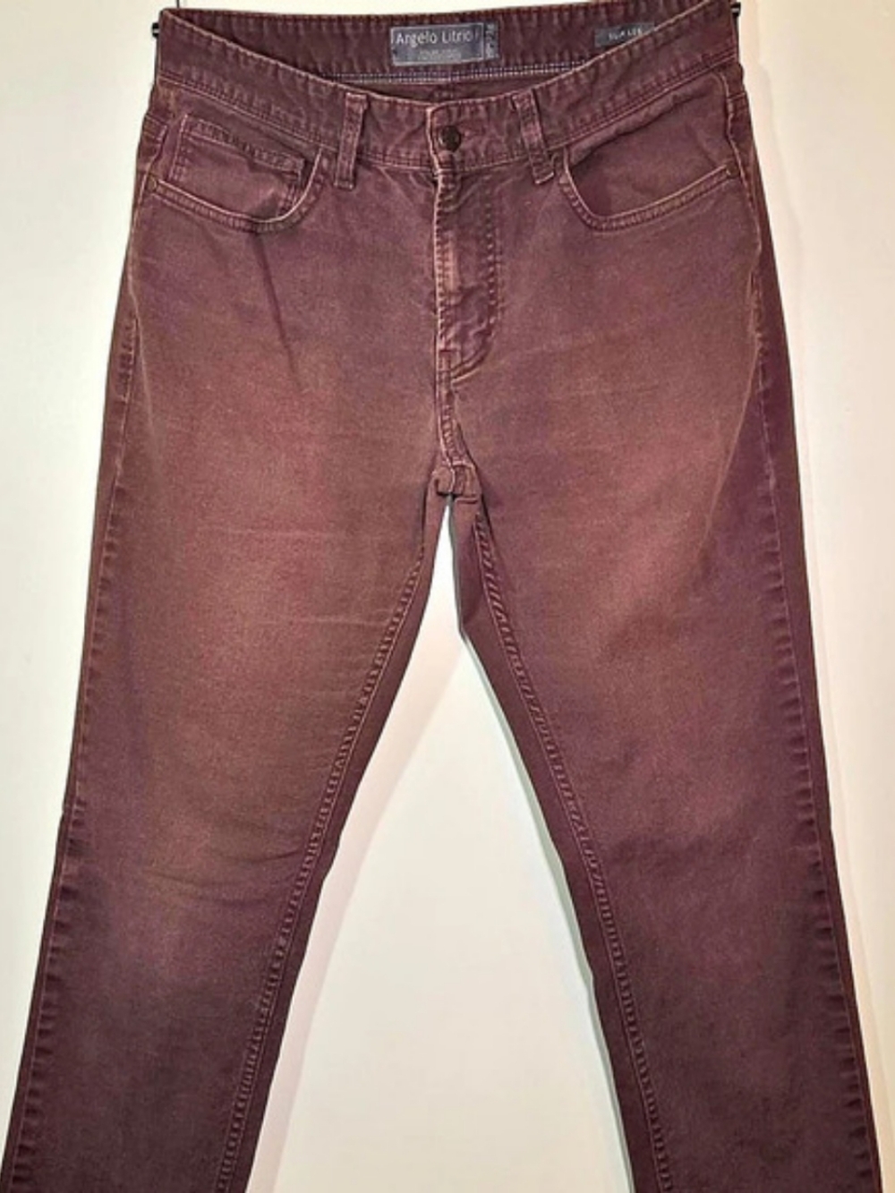 Angelo Litrico Slim Leo Brownish/Burgundy Slim Jeans Waist 32 Inseam 32